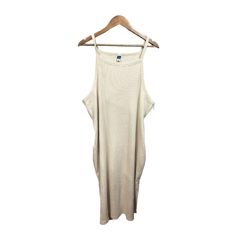 Dress Casual Maxi By Old Navy In Cream, Size: 3x