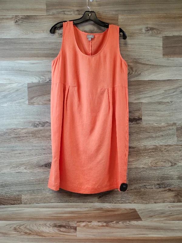 Dress Casual Midi By J. Jill In Orange, Size: Petite  M