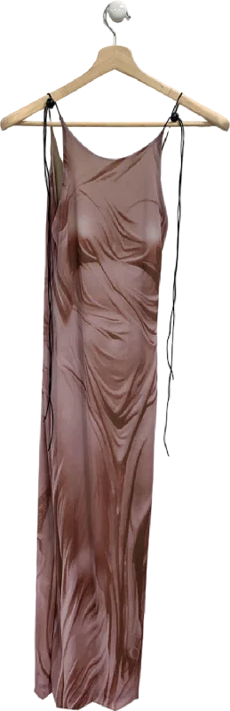 Brown Marble Slip Dress UK S