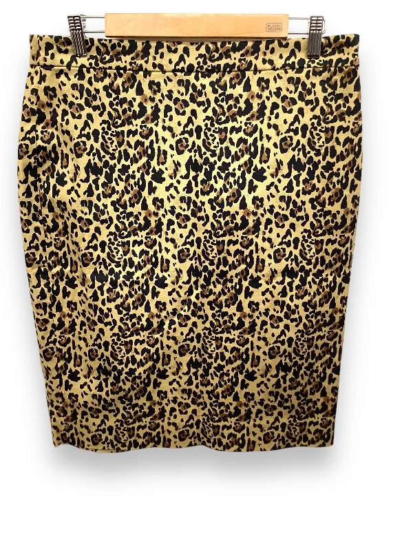 Skirt Midi By J. Crew In Animal Print, Size: 10