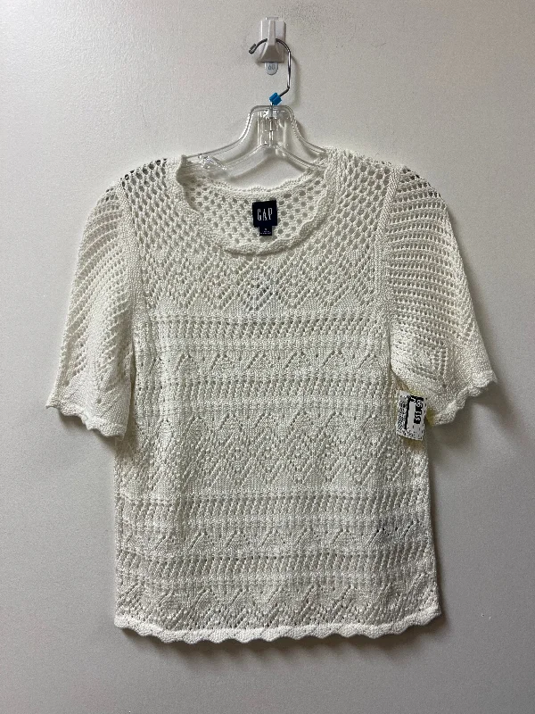 Top Short Sleeve By Gap In White, Size: S