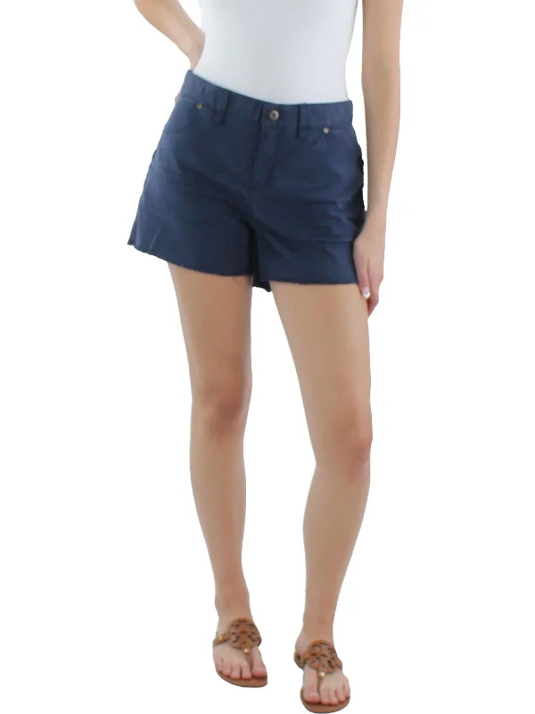 Womens Mini Frayed Hem Casual Shorts