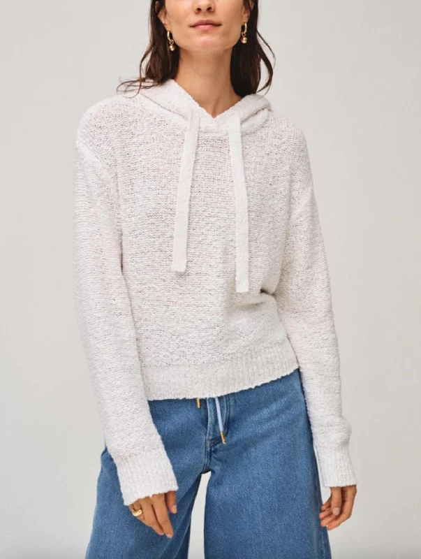 Cotton Slub Beachy Hoodie - Ivory