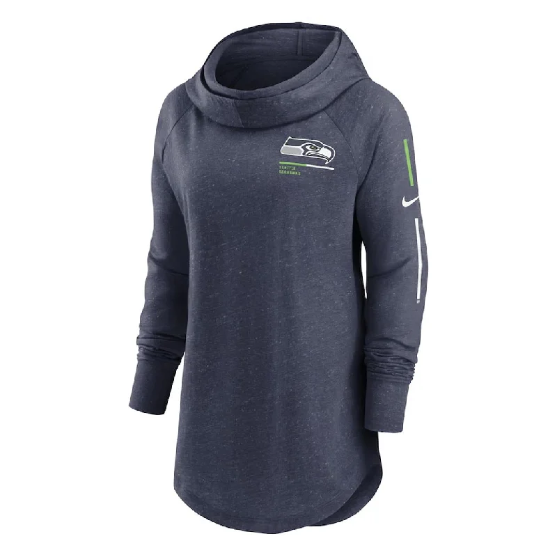 NFL - Women's Seattle Seahawks Minimal Statement Funnel Neck Hoodie (NKZE 41S 78 0Z8)