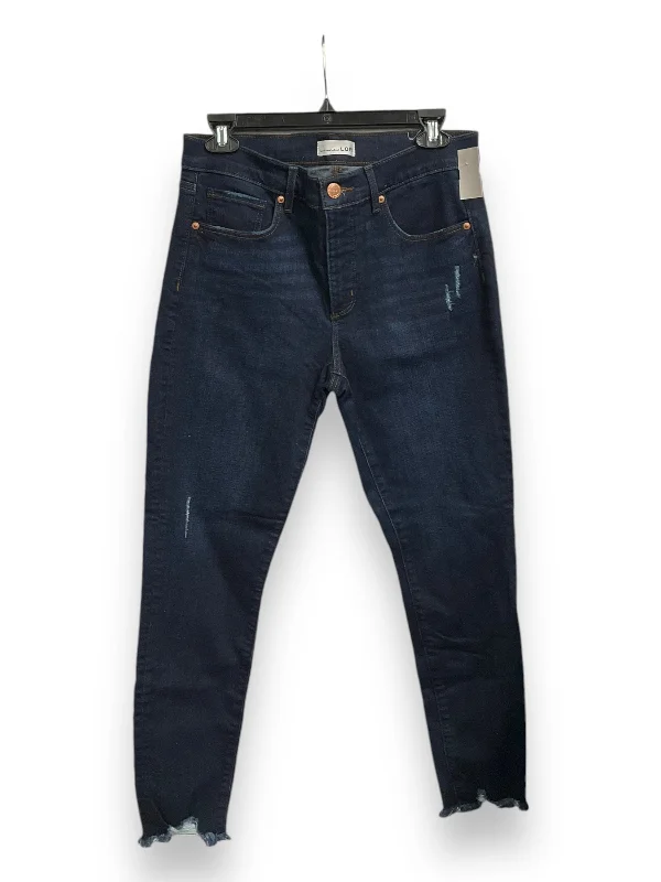 Jeans Skinny By Loft In Blue Denim, Size: 8