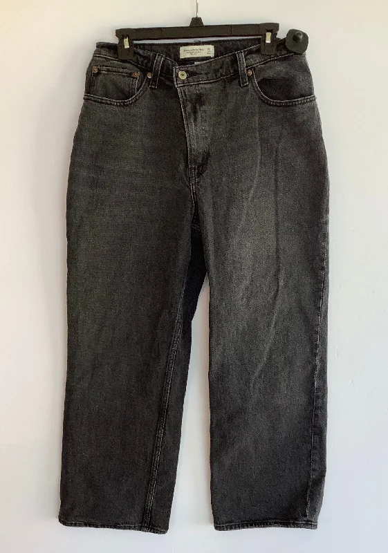 Jeans Straight By Abercrombie And Fitch In Grey, Size: 10