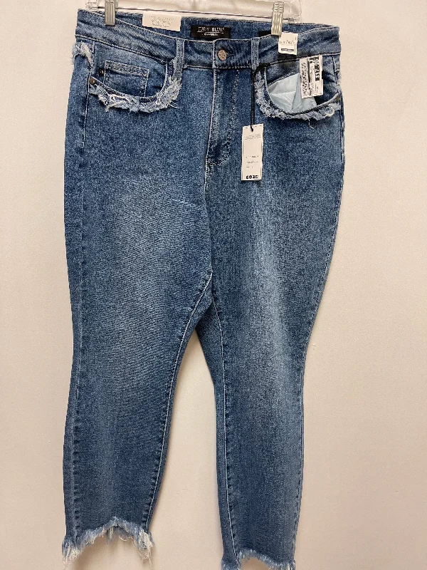 Jeans Straight By Judy Blue In Blue Denim, Size: 14