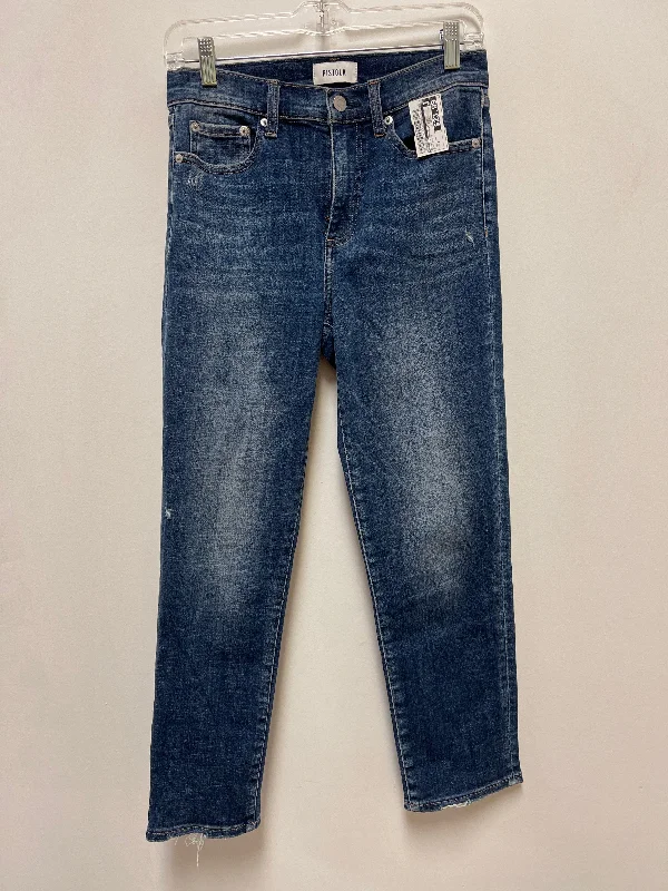 Jeans Straight By Pistola In Blue Denim, Size: 4