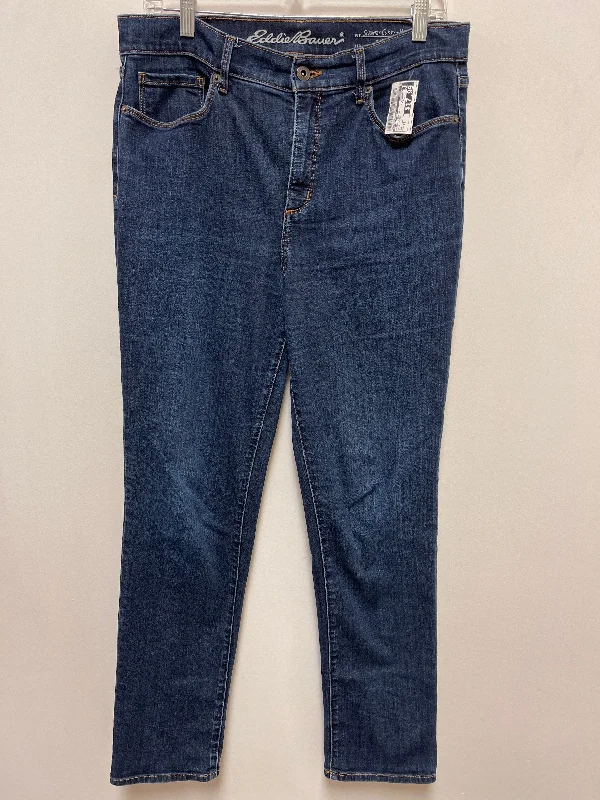 Jeans Wide Leg By Eddie Bauer In Blue Denim, Size: 12