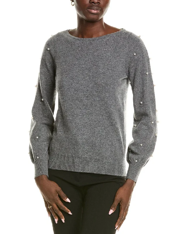 sofiacashmere Embellished Cashmere Sweater