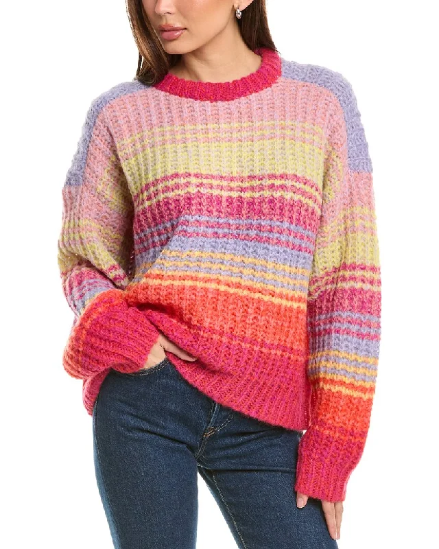 Velvet by Graham & Spencer Brandy Striped Alpaca-Blend Sweater