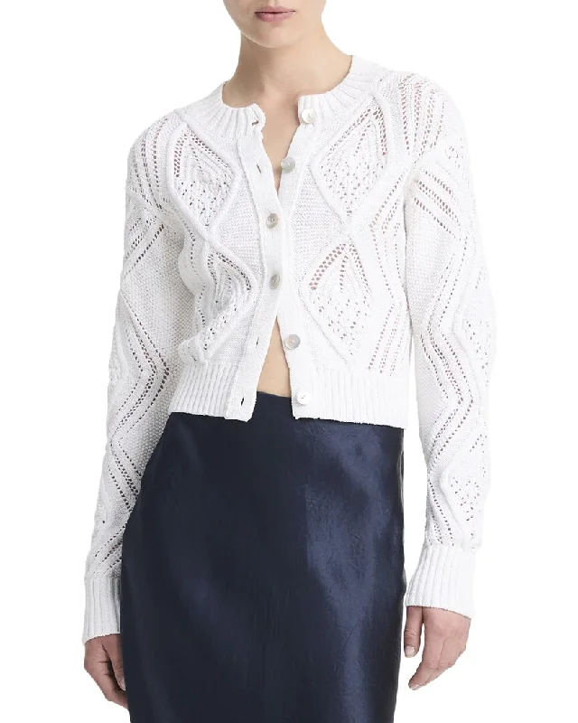 Vince Diamond Cable Cardigan