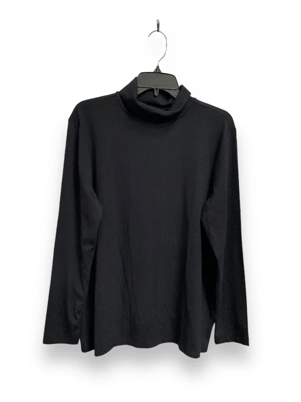 Top Long Sleeve Basic By Amazon Essentials In Black, Size: Xxl