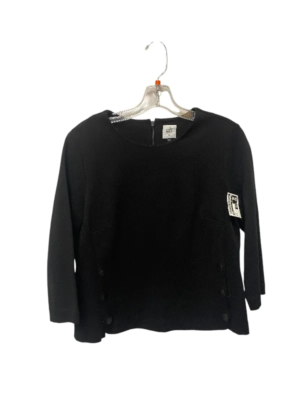 Top Long Sleeve By Cabi In Black, Size: M