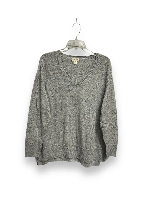 Top Long Sleeve By Maison Jules In Grey, Size: Xxl