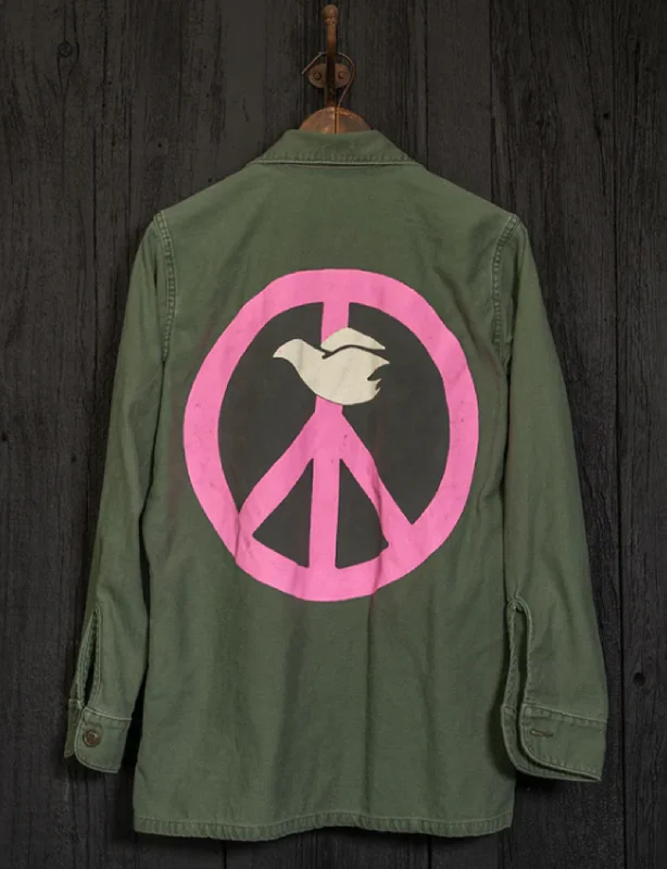 Vote For Peace Jacket, Army Fade