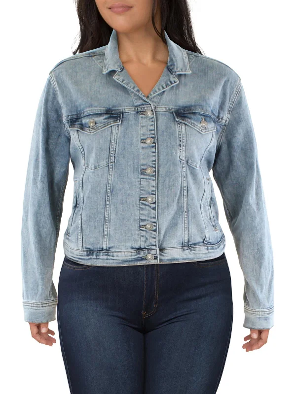 Plus Womens Fitted Jean Denim Jacket