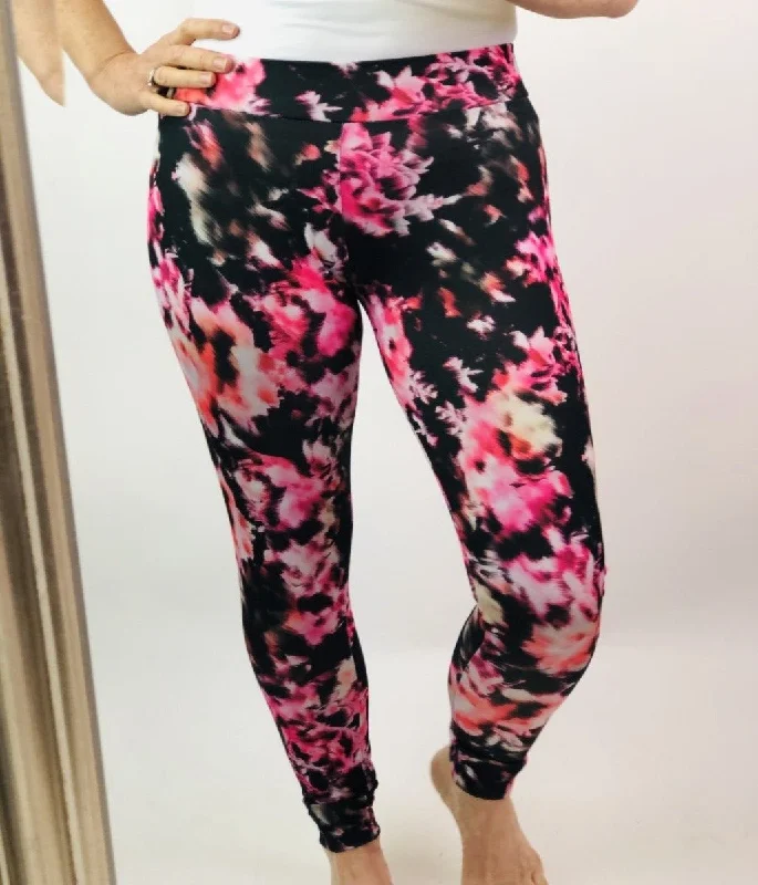 Pink & Black Print Gym Leggings