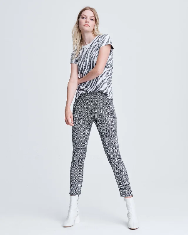 Simone Herringbone Pant - Black Multi